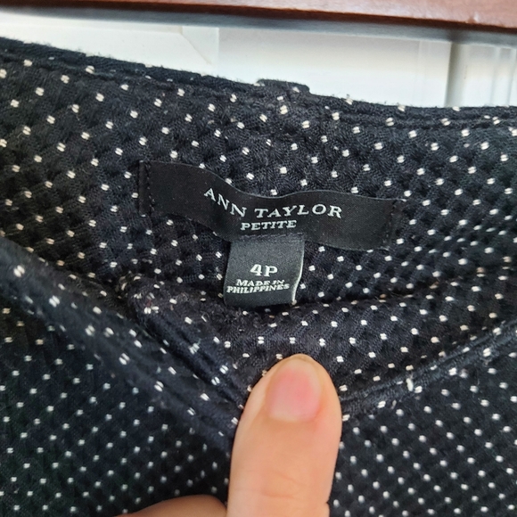 Ann Taylor Petite Polka Dot Ankle Pants - Picture 4 of 5
